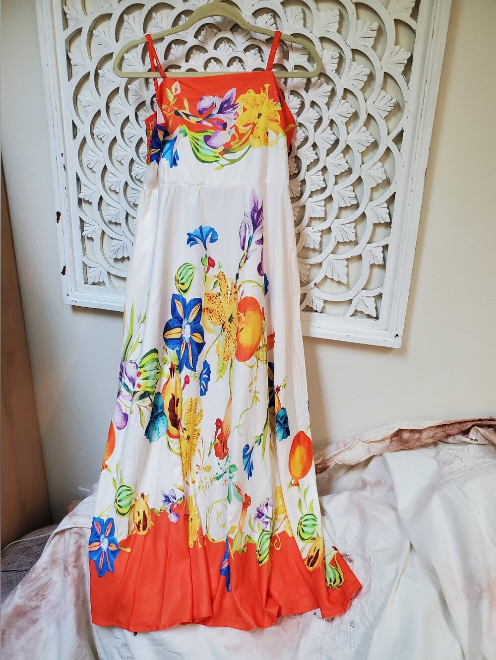 Floral Boutique Floral Linen Blend Dress Size XL NWOT